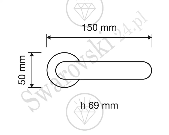 Klamka Profilo Mesh 102 - wymiar